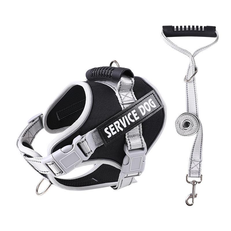 Pet breathable reflective chest back dog leash chest back large dog adjustable anti-explosion punch chest back