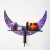 Moon Storage Shelf Wood Candlestick Support Holder Decor Ornament for Crystal Jewelry Collectible Organization