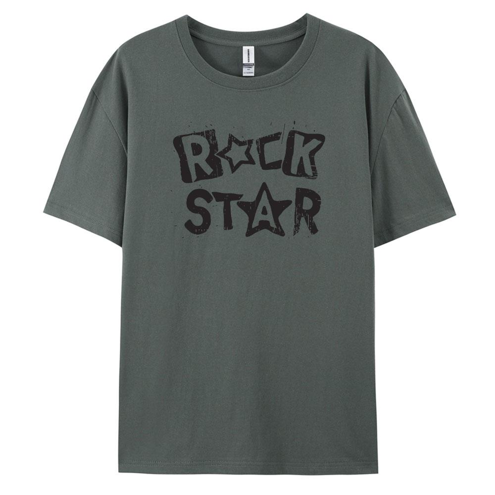 RockStar Summer Essential Pure Cotton TShirt with Short Sleeves and Round Neck