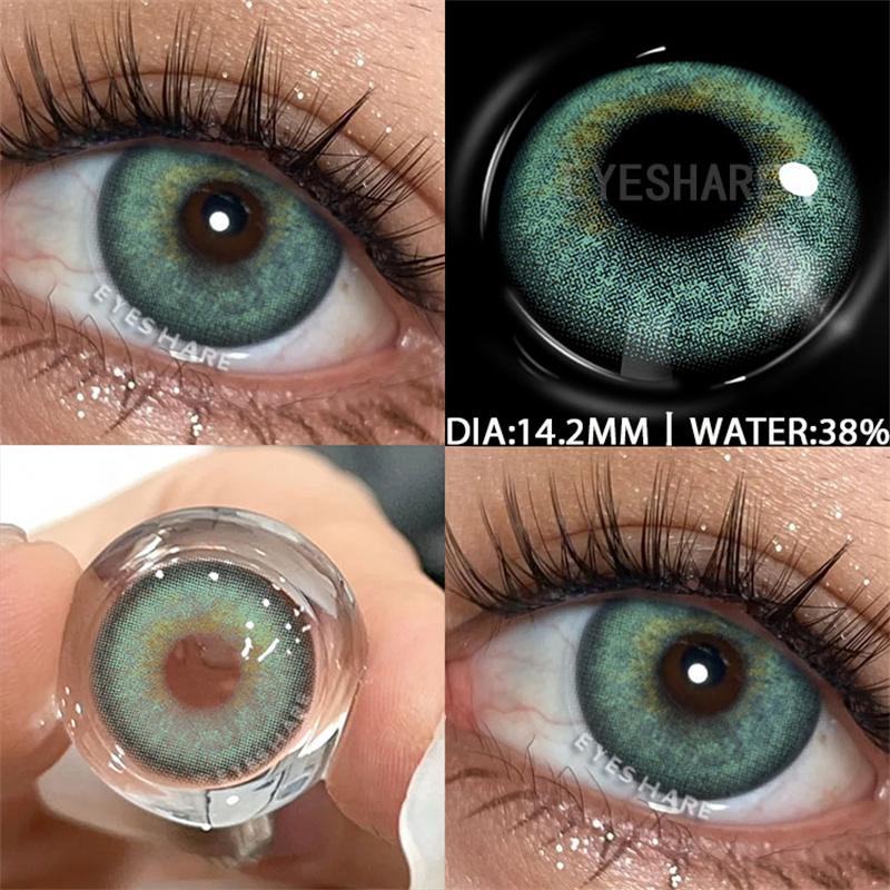 

Кольорові контактні лінзи для очей EYESSHARE 1 пара корейських модних лінз Y2k Colorcon Costmetics Коричневі лінзи Сірі лінзи Зелені контакти