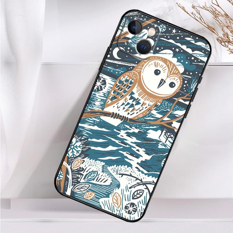 Cute Owl Cartoon Shockproof Case For iPhone 17 16 Pro Max 11 14 15 Plus 12 13 Mini 16e 17 Air Phone Cover