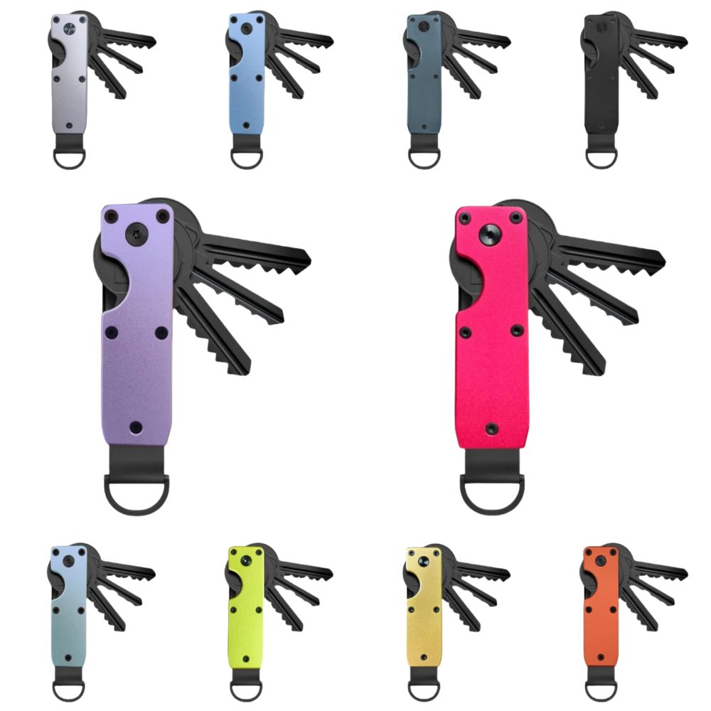 Smart Metal Key Organizer with Screwdriver Minimalist Keychain Holds 2-6 Keys Keys Bag for Keys Less Than 6.2cm