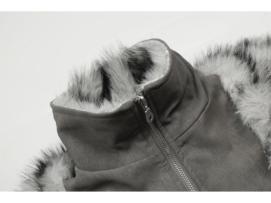 2025 Unisex Winter Mountain Eagle Shearling Collar Double-Layer Jacket