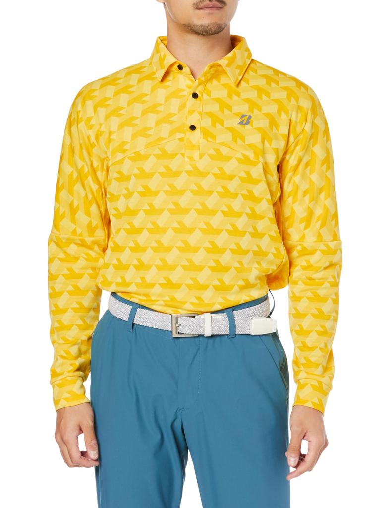 [Bridgestone Golf] Golf Shirt, Long Sleeve Collar Shirt, ZGM04F, Men's, YE
