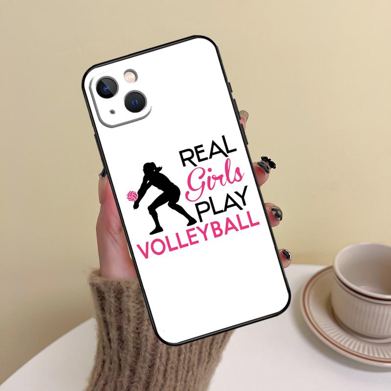 Play Volleyball Ball Phone Case For iPhone 15 Pro Max 11 12 13 14 16 17 Pro Max mini Plus 16e 17 Air Cover Funda