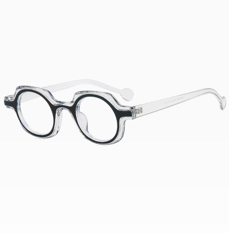 

Hexagon Glasses Frame Handmade Myopia Eyewear Clear Lens Optical Glasses Transparent Eyeglasses Acetate Spectacles