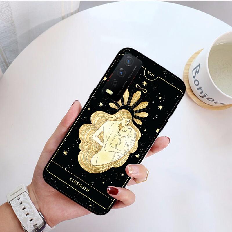 Boska Kobiecość Tarot Etui na Telefon Dla VIVO Y31 Y21 Y70 Y21S Y20 Y72 1907 Y12 Y11S Y53S Y33S Y55 Y76 Y51 Y15S Y01