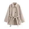 Za Export New Arrival Women's Clothing ZR Fashion Style Fashionable All-Match Double-Layer Neckline Soft Coat Outwear 8073281