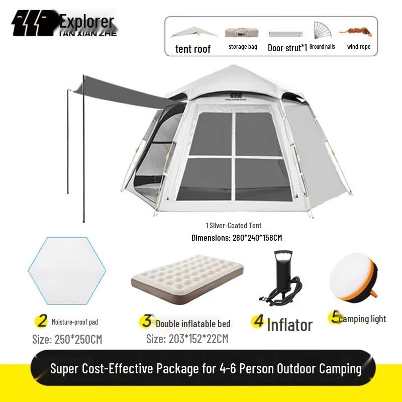 Explorer Automatic Hexagonal Camping Tent