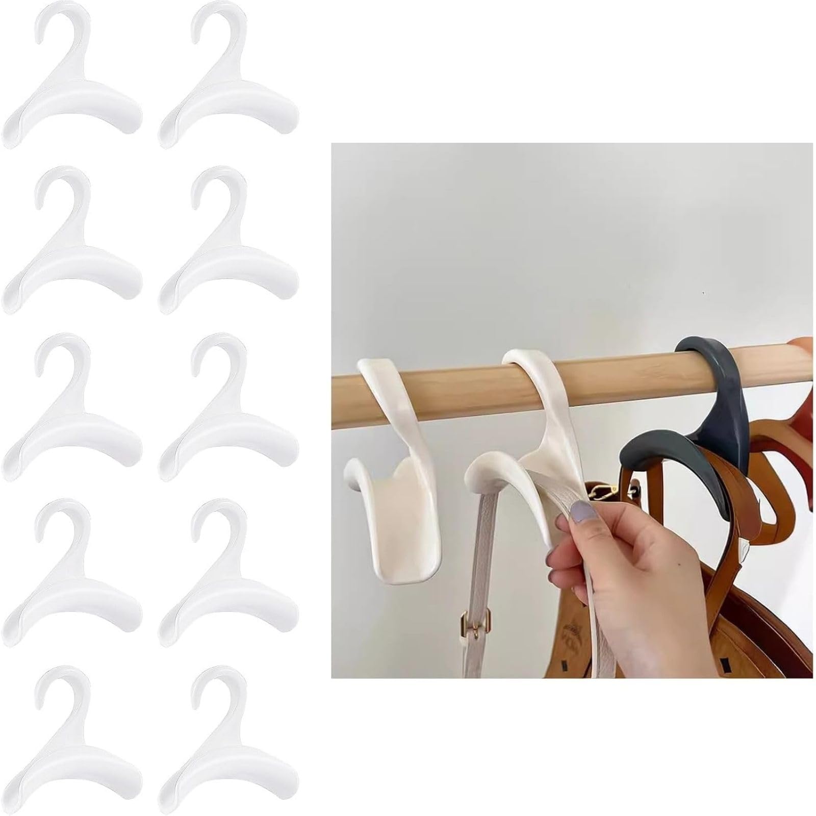 

Life2 Kiku Bag Bag Wallet Bag Hat Set of 10 Hooks, Hangers, Hangers, Storage, Multi-Hangers, Hangers, Racks, Racks, белый