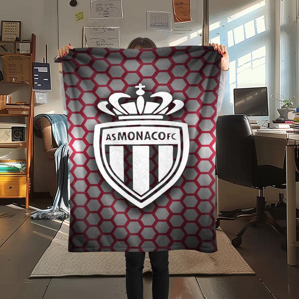 1Pc AS Monaco Print Flannel Blanket High Quality Warm Comfortable Cover for All Seasons Perfect for Gifts Home Decor