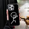 Funny Stickman Matchman Shockproof Phone Case for iPhone 17 Air 16 16E 15 Pro Max 14 Plus 13 Mini 12 Back Cover Anti Fall Fundas