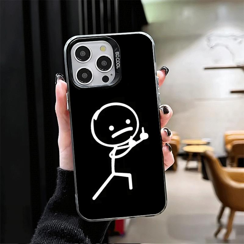 Funny Stickman Matchman Shockproof Phone Case for iPhone 17 Air 16 16E 15 Pro Max 14 Plus 13 Mini 12 Back Cover Anti Fall Fundas