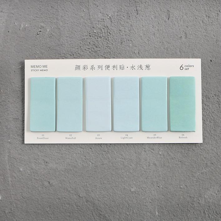 

Mr Paper 120pcs/lot 6 Colors Gradual Change Rectangle Memo Pad Sticky Notes Notepad Diary Creative Self-Stick Note Memo Pads