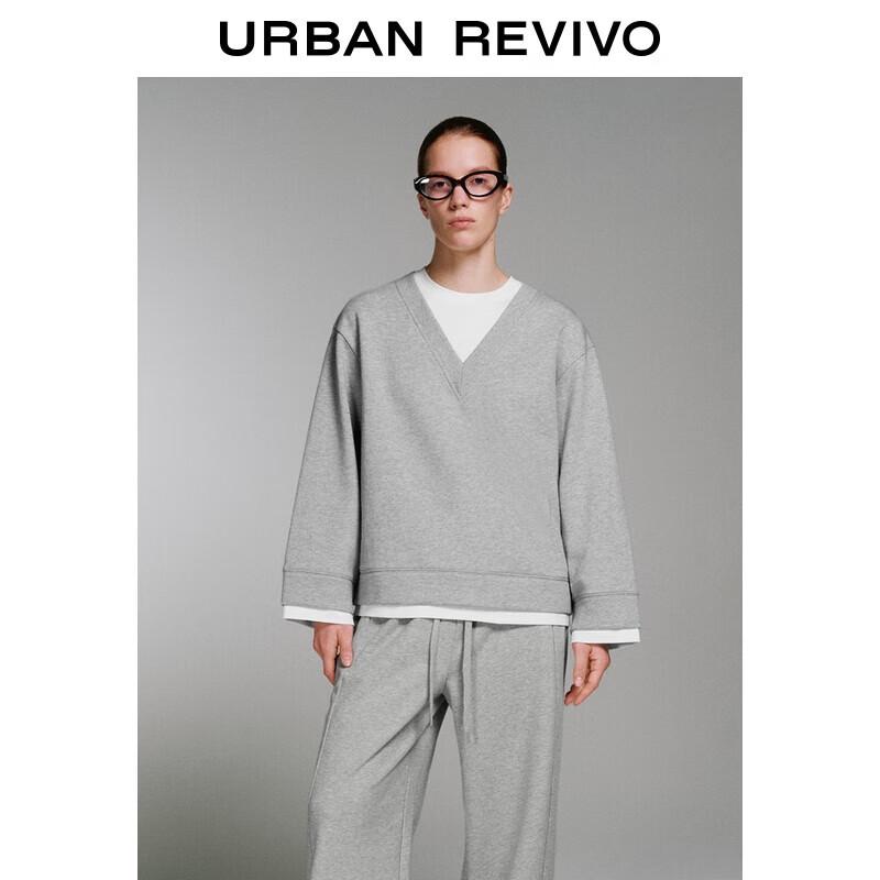 

UR Women s Faux Two-Piece Contrast Loose Sweatshirt S