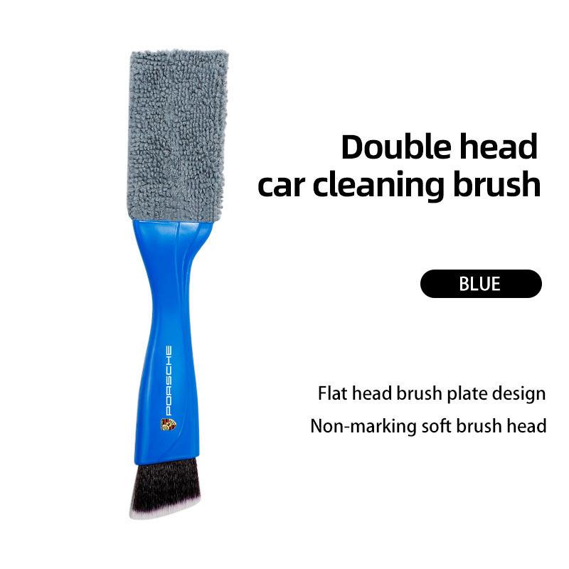 2 In 1 Car Interior Dust Tool Cleaning Brush Accessories For Porsche Cayenne Panamera Macan 911 718 Taycan Boxster Cayman 918