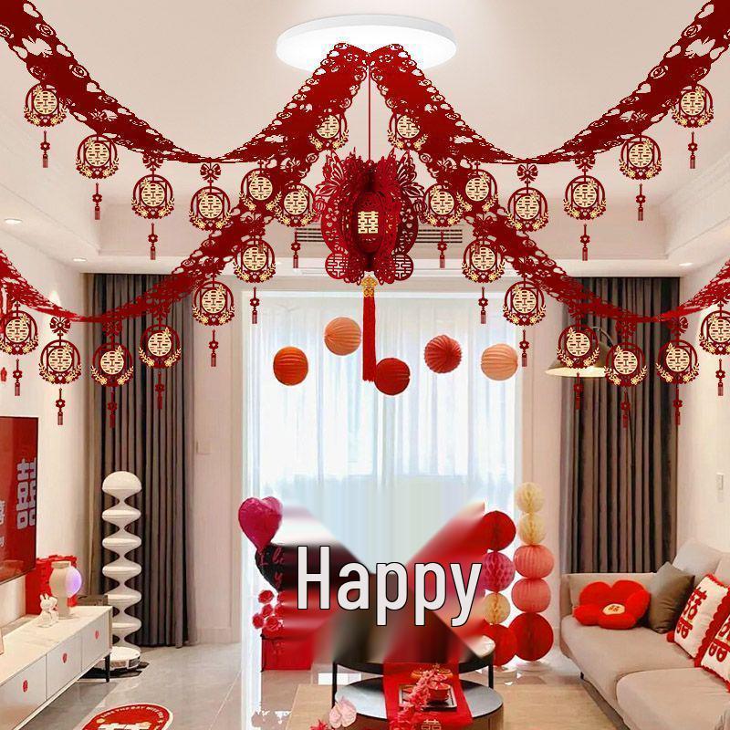 Chinese Style Wedding Latte Art Hanging Decoration for Living Room & Bridal New Room