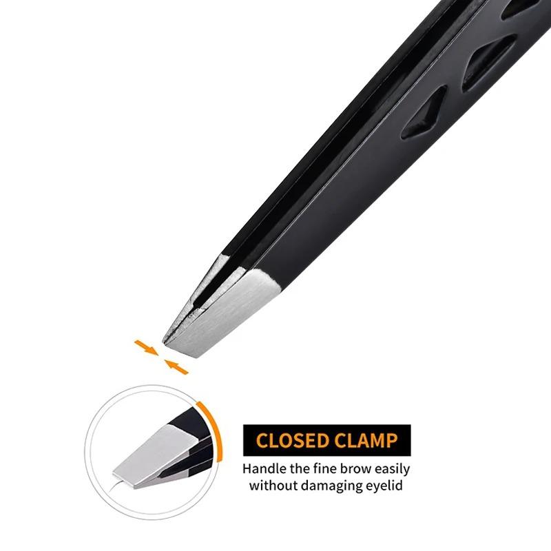 4Pcs High-quality Professional Tweezers Set - Perfect For Eyebrow Hair Removal, Eyelash Extensions Tweezers & For Men & Women