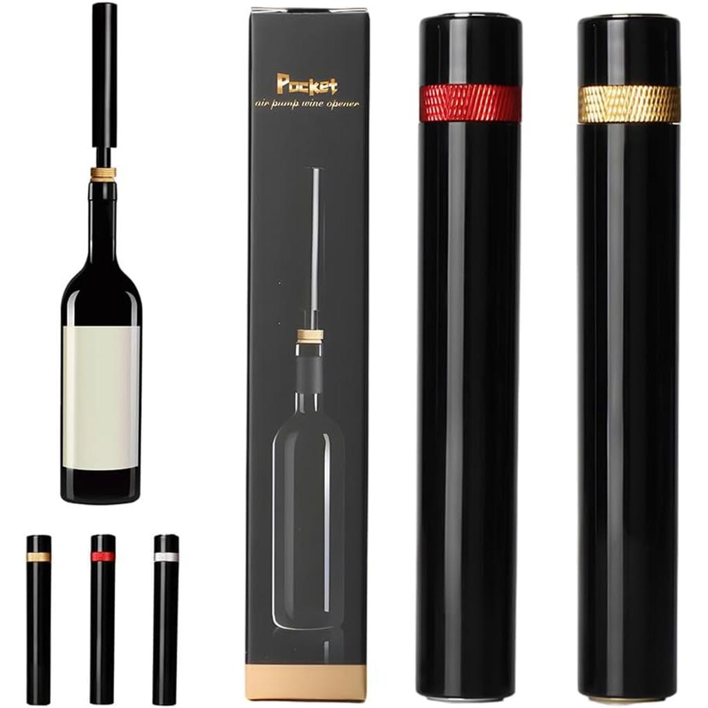 Pompă Nouă cu Aer pentru Deschizător de Sticle de Vin Portabil Pin din Oțel Inoxidabil Îndepărtare Ușoară a Dopului Tirbușon pentru Casă Petrecere Iubitori de Vin