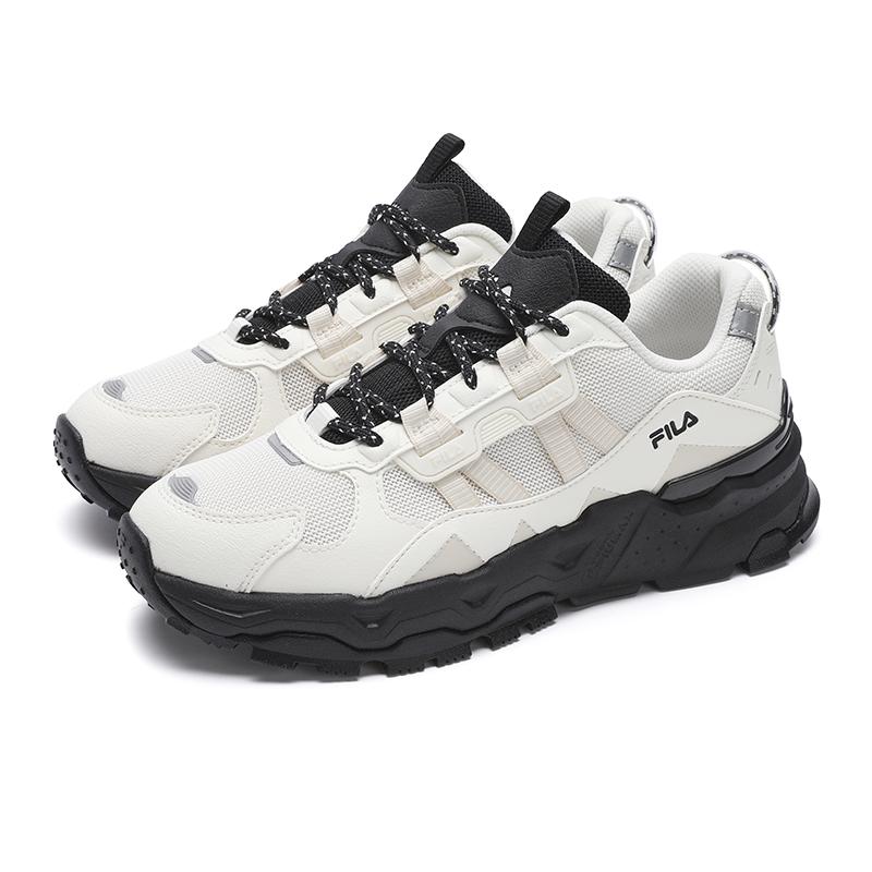New FILA Trek 1S Abrasion Resistant, Breathable, Lightweight Low top Running Shoes Women's White Black F12W522128FGB