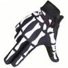 Skeleton Cycling Gloves MTB Bike Motorcycles Gloves Warm Gloves Anti-Slip Gel Bicycle Gloves Shock Absorption Finger Bone Gloves for Cycling Riding