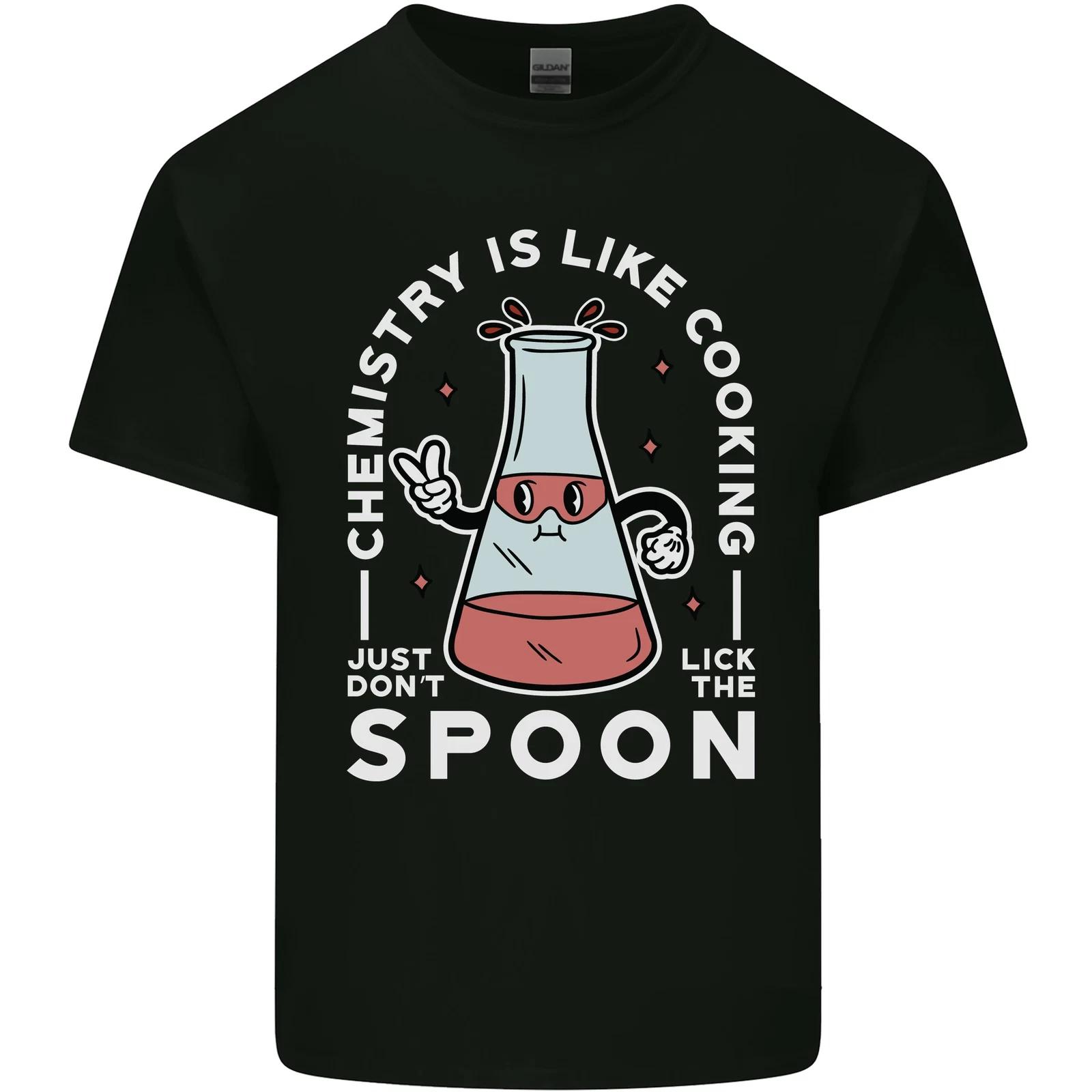 Chemistry is Like Cooking Funny Science Kids T-Shirt Childrens L