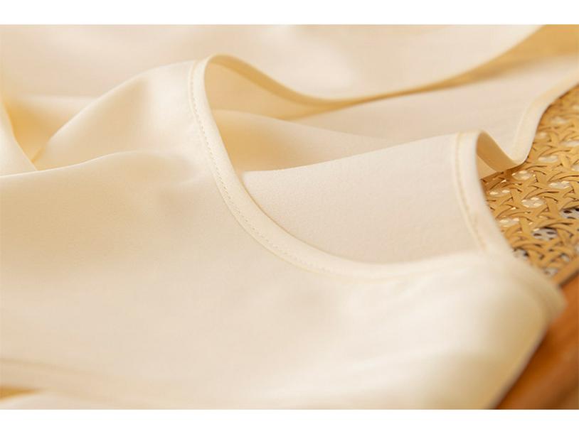 Plus Size Women's Double-Layer Mulberry Silk Camisole - Solid Color Summer Vest