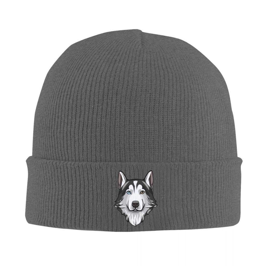 Siberian Husky Alaskan Hund Warme Strickmütze Hip Hop Mütze Herbst Winter Outdoor Beanie Mützen für Unisex Erwachsene