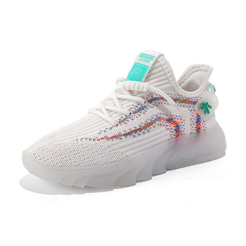 

Spring new women s shoes fashion trend sweet women s sneakers running shoes flying woven breathable casual shoes student shoes 36 белый