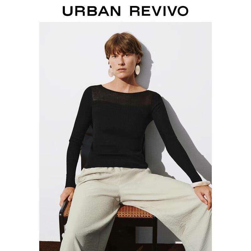 UR Women's Retro Arden Slim Fit Long Sleeve Knit Top