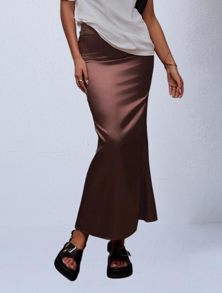 Satin Midi Mermaid Skirt - New Autumn Colors