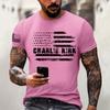 Fashionable Round Neck Short Sleeve Work Clothes Printed Tops For Mens Summer Tops