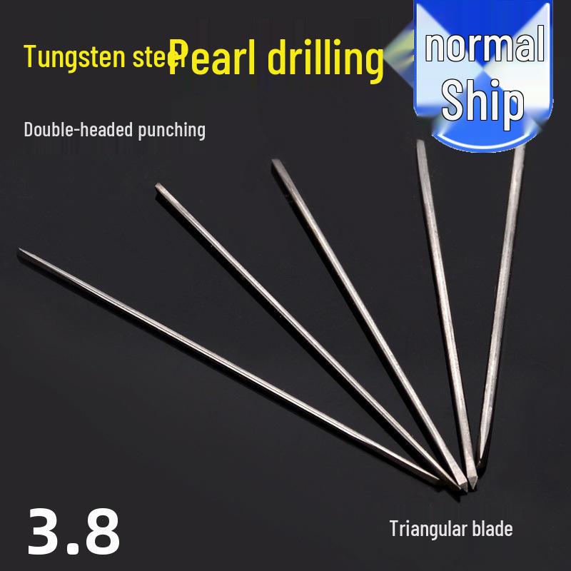 Tungsten Steel Double-Headed Pearl Drill Bit with Triangular Reamer