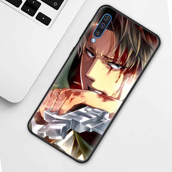 Anime Attack On Titan-deksel til Samsung Galaxy A70 A50 A90 5G A40 A30 A20 A70s A10 s A20e A10e svart silikontelefon Coque