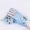 Anti-Slip Half Finger Gloves Cool Fingerless Mittens Unisex Rivets Belt Wrist Gloves  Hip-Hop