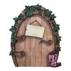 1 Pcs Cartoon Wooden Mini DIY Door Fairy Tale Gate Door Decoration Garden Courtyard Decoration Fairy Elf Door Craft Ornaments