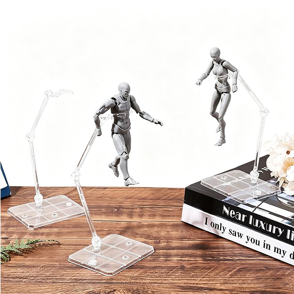Action Figure Stand Acrylic Clear Assembly Action Figures Display Standing Holder Base Doll Toy Model Support Stands Acssories
