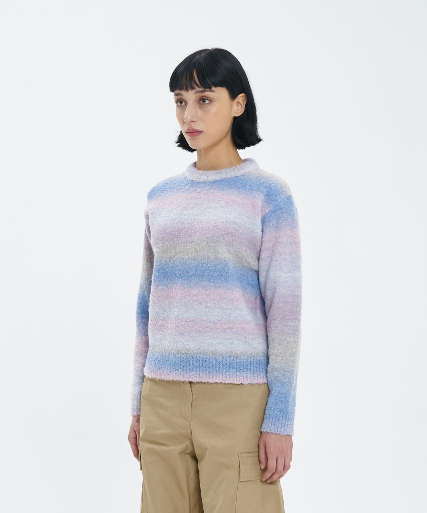 BLOND9 Wool Gradient Mix Knit_Mauve Purple