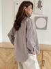 European American Plaid Cotton Women's Loose Fashion Shirt - Autumn/Winter 2024 Trend