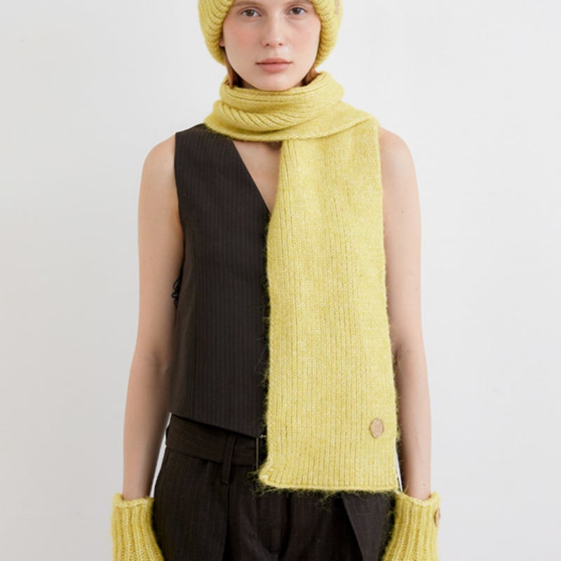 halden [3pack set] muffler gloves beanie winter set (M041_yellow)