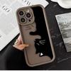 Animal Black Cute Cat Phone Case For iphone Apple 17 AIR 16 16E 11 12 13 14 15 XR Plus Pro Max Silicone Case Funda Shell Cover