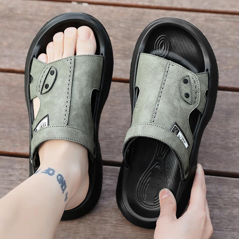 Mens Slippers Summer New Sandals Light Adult Thicksoled Beach Shoes Non Slip Open Toe Sandals for Outdoor