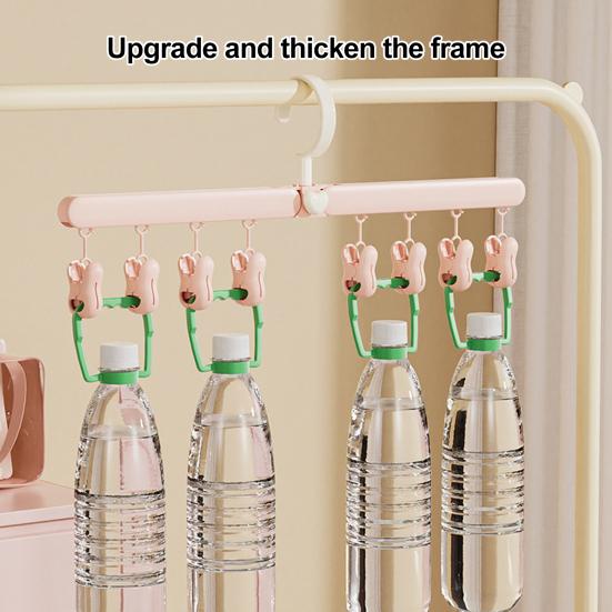 Folding Clothes Hanger 360-Degree Rotation Windproof Hook Strong Load-bearing Portable Clothes Rack Socks Hooks