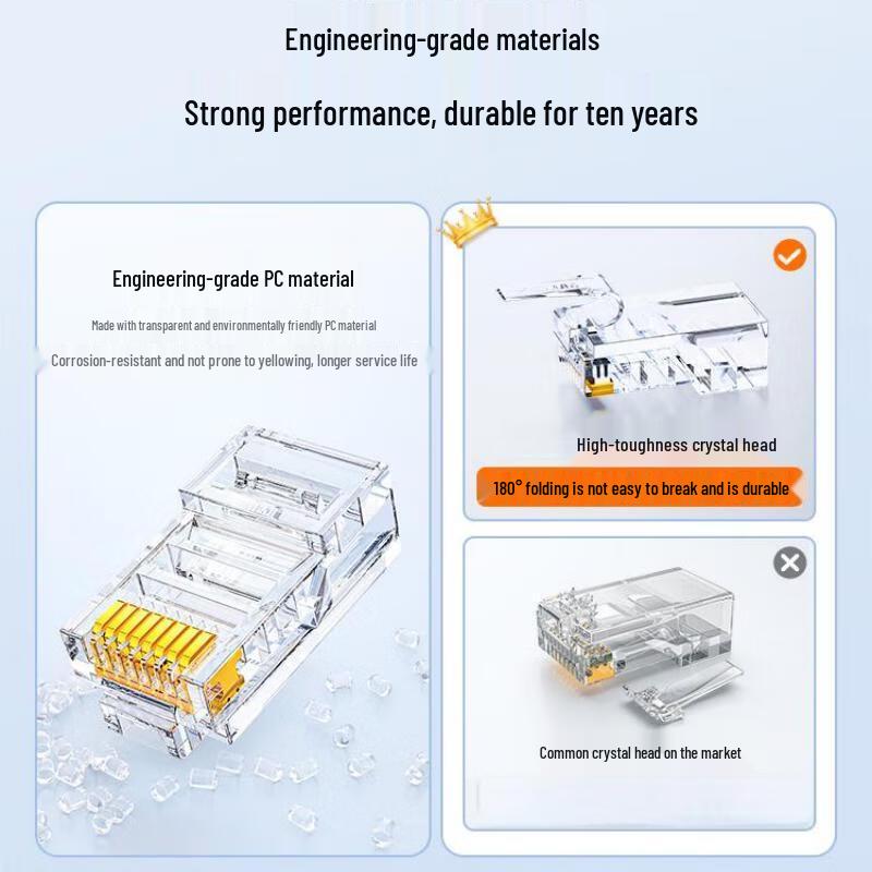Yuanzu RJ45 Ethernet Connectors (100-Pack)