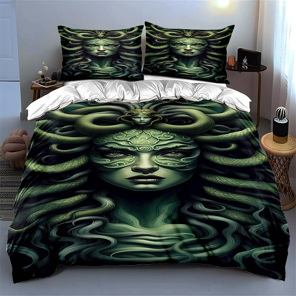 Medusa-inspired Design. Bedding Duvet Cover Sets Duvet Covers Pillowcases Gifts (1 * Duvet Cover 2 * Pillowcases, Without Duvet Insert)
