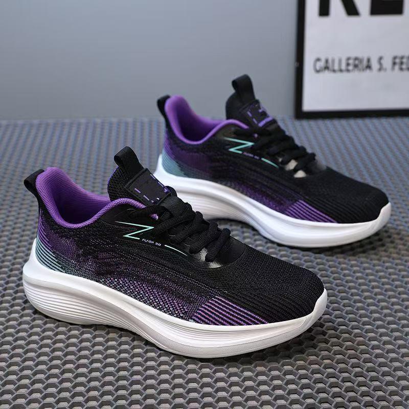 Spring and summer casual women's shoes soft-soled sports breathable fly-woven shoes versatile shoes