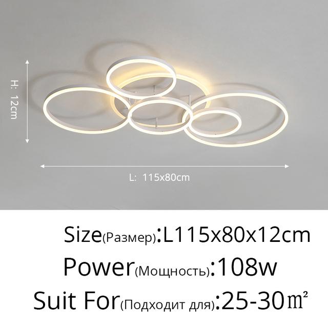 Modern LED Ceiling Chandelier Lighting for Living Bedroom Ring Pendant Lamp Postmodern Simple Lustre Foyer Chandeliers