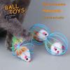 3Pcs Interactive Kitten Ball Toys With Bell Mouse Feather Lightweight Bite Proof Pet Play Toy for Cat Relaxing Exercise