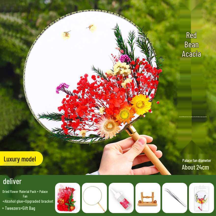 Dried Flower Fan DIY Kit for International Women's Day - Team Building & Handmade Gift