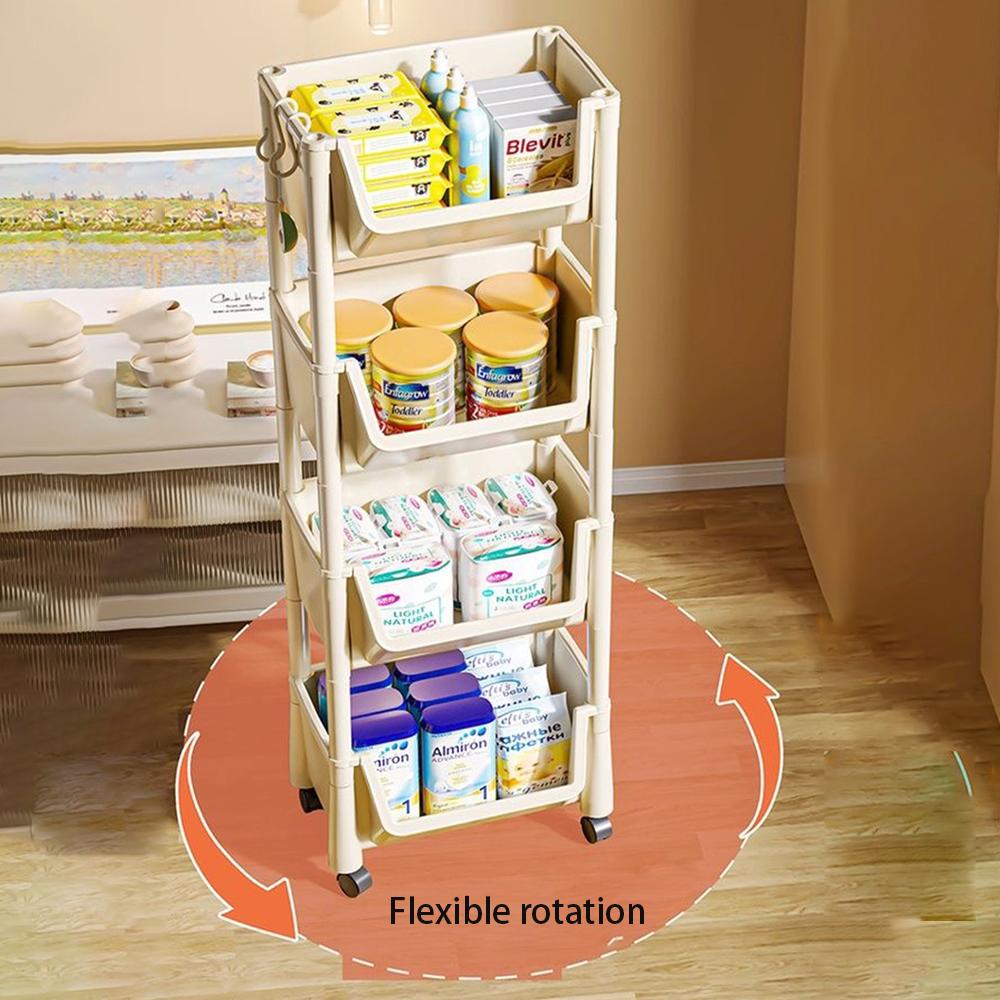 Kitchen Storage Rack Trolley Bookshelf Kitchen Corner Narrow Slit Storage Cabinet Bathroom Living Room Home Organizer